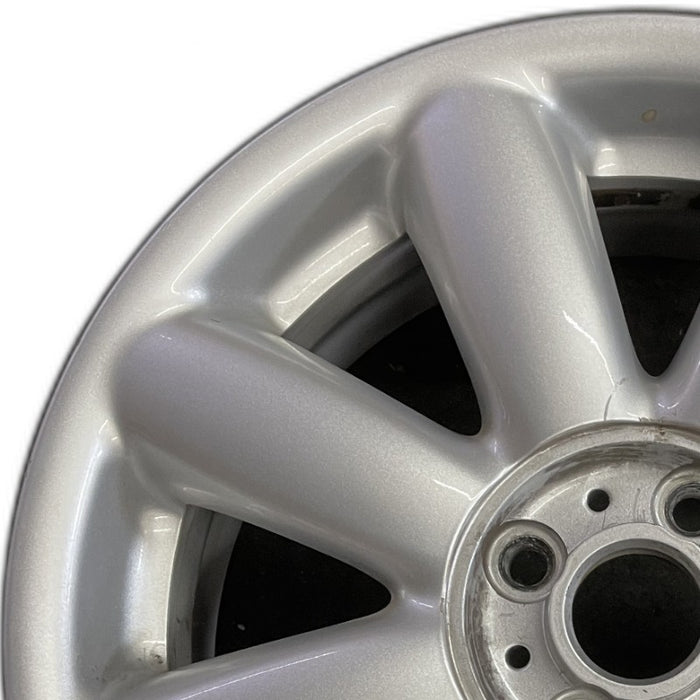 17" CLUBMAN 08-09 17x7 alloy 8 spoke silver covered lug nuts Original OEM Wheel Rim