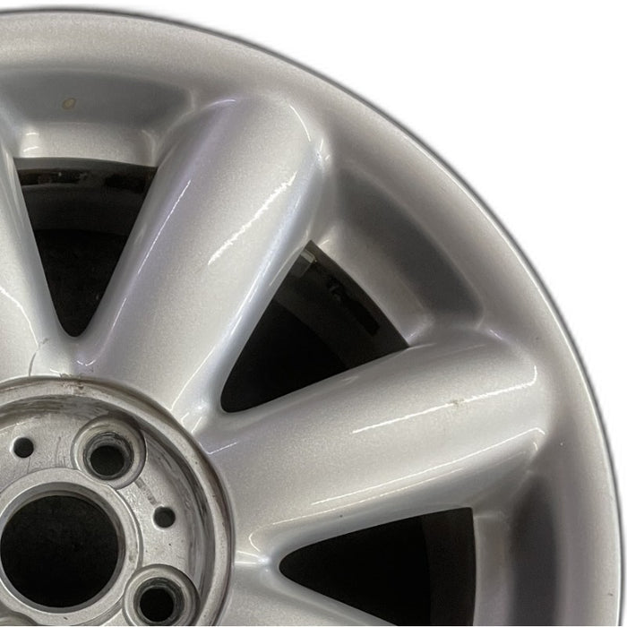 17" CLUBMAN 08-09 17x7 alloy 8 spoke silver covered lug nuts Original OEM Wheel Rim