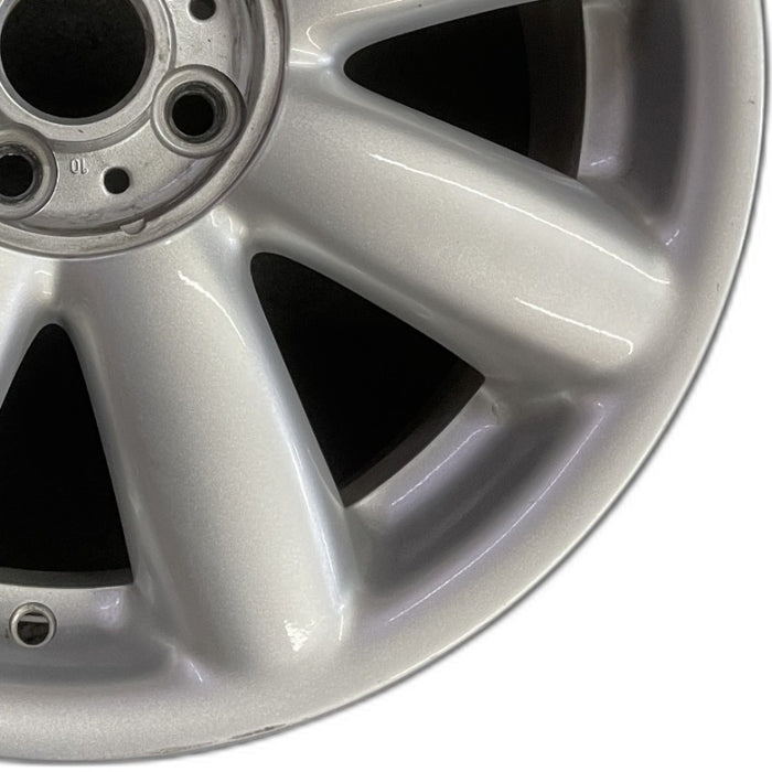 17" CLUBMAN 08-09 17x7 alloy 8 spoke silver covered lug nuts Original OEM Wheel Rim