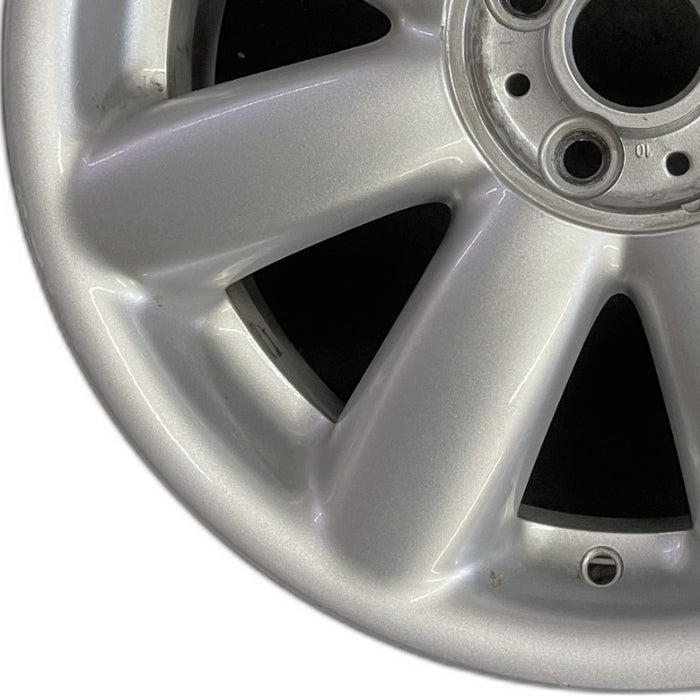 17" CLUBMAN 08-09 17x7 alloy 8 spoke silver covered lug nuts Original OEM Wheel Rim