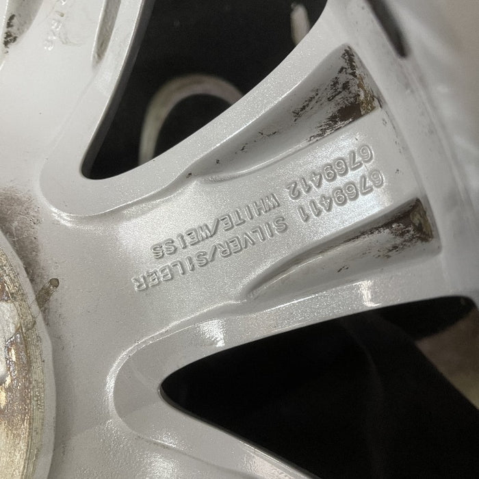 17" CLUBMAN 08-09 17x7 alloy 8 spoke silver covered lug nuts Original OEM Wheel Rim