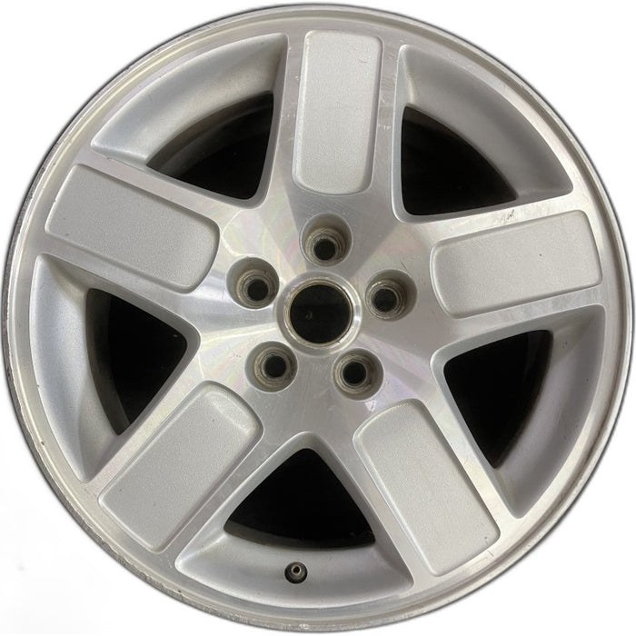 17" CHARGER 06-07 17x7 aluminum 5 spoke machined finish Original OEM Wheel Rim - Front View