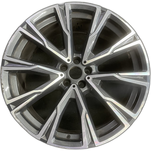 22" X7 19-20 22x9.5, 5 spoke, V spoke, grooved spoke end Original OEM Wheel Rim - Front View