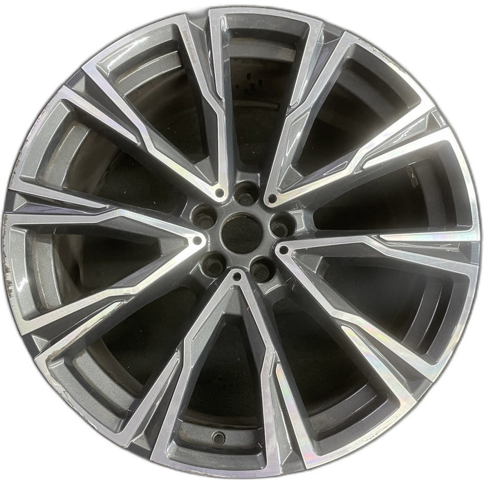 22" X7 19-20 22x9.5, 5 spoke, V spoke, grooved spoke end Original OEM Wheel Rim - Front View