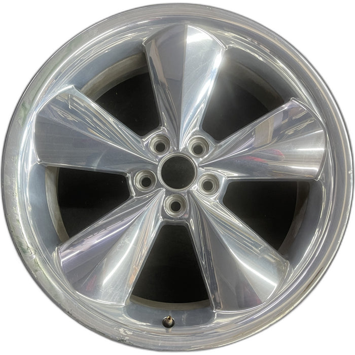 20" CHALLENGER 15-17 20x8 , 5 individual spokes, polished Original OEM Wheel Rim - Front View