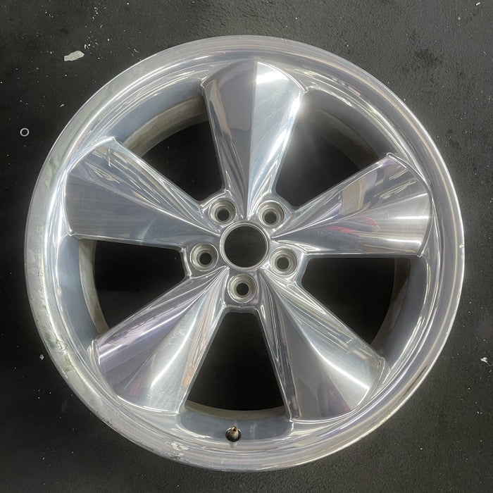 20" CHALLENGER 15-17 20x8 , 5 individual spokes, polished Original OEM Wheel Rim - Angle View
