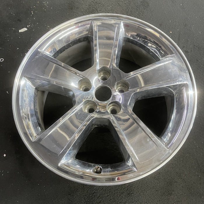 18" CHARGER 07 18x7.5, aluminum, 5 spoke, chrome clad Original OEM Wheel Rim - Side Profile
