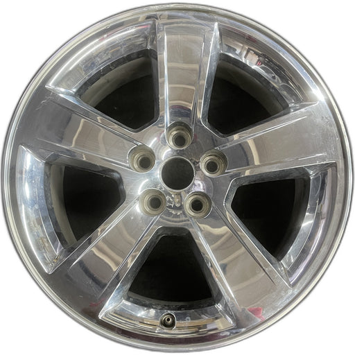 18" CHARGER 07 18x7.5, aluminum, 5 spoke, chrome clad Original OEM Wheel Rim - Front View