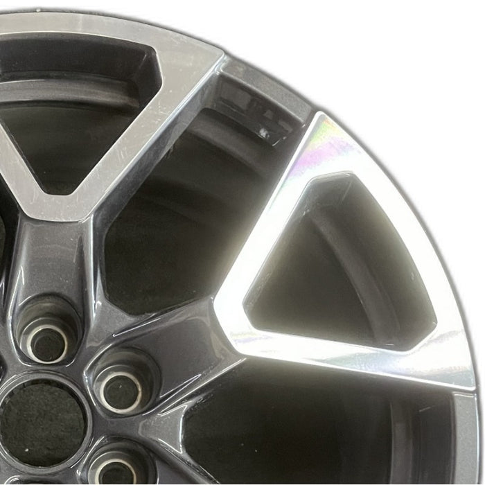 20" BLAZER 23-24 20x8 6 spoke Y spoke dark gray opt Q75 Original OEM Wheel Rim - Side Profile