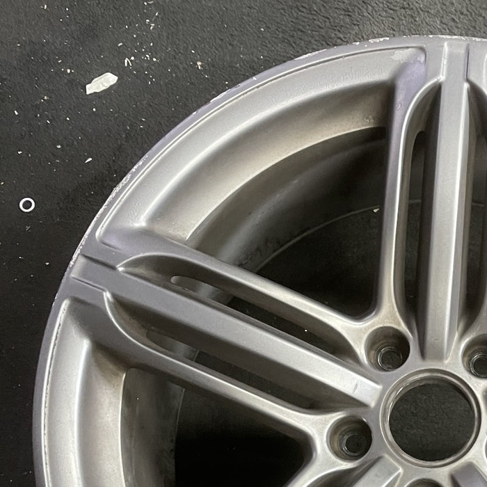 21" AUDI Q7 10-12 21x10 alloy 5-triple spoke silver finish Original OEM Wheel - Side Profile