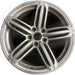 21" AUDI Q7 10-12 21x10 alloy 5-triple spoke silver finish Original OEM Wheel - Front View