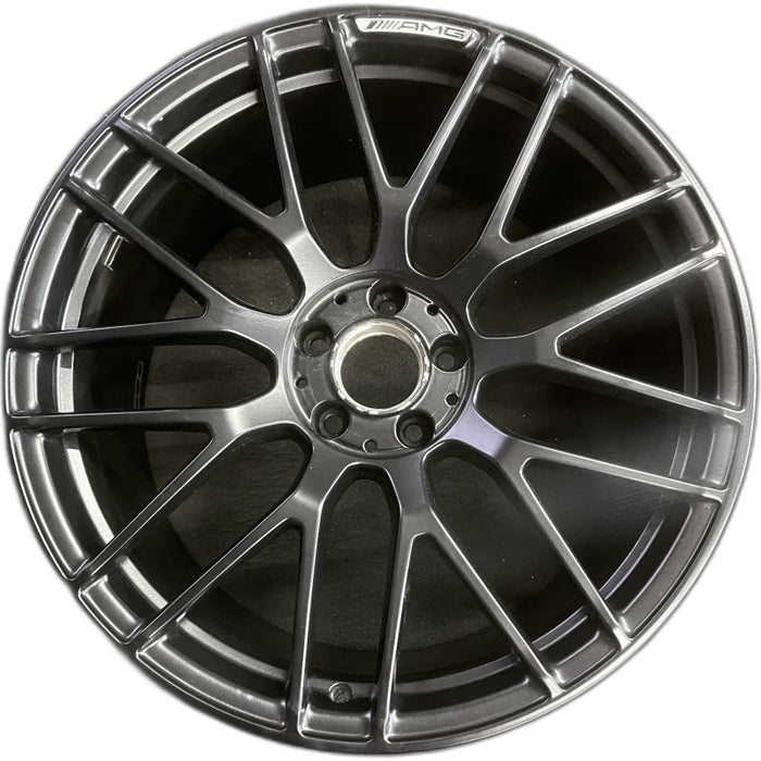 19" MERCEDES C-CLASS 17 205 Type Cv C63 19x10.5 18 spoke 9 Y spokes black with - Front View