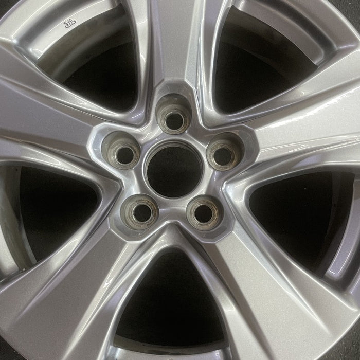 17" RAV4 19-25 17x7 alloy 5 spoke silver Original OEM Wheel Rim - Angle View