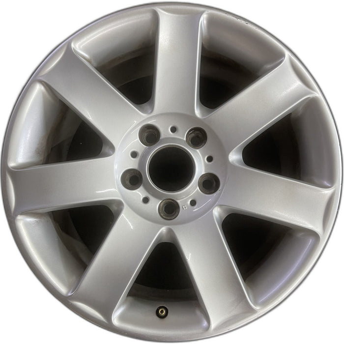 17" BMW 320i 01-05 , 17x8 , 7 spoke, exposed lug nuts, flat spoke Original OEM - Front View