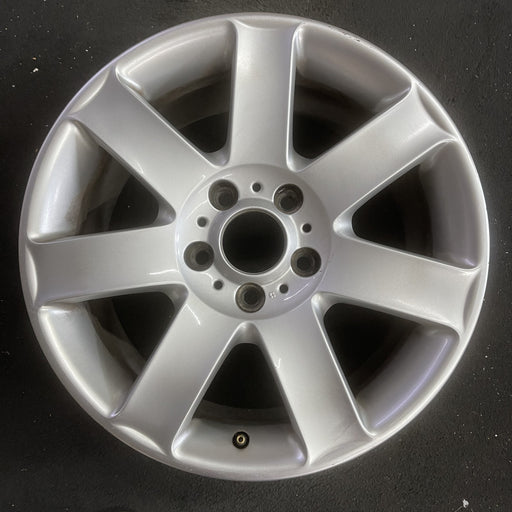 17" BMW 320i 01-05 , 17x8 , 7 spoke, exposed lug nuts, flat spoke Original OEM - Angle View