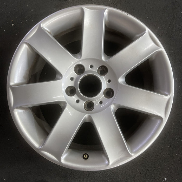 17" BMW 320i 01-05 , 17x8 , 7 spoke, exposed lug nuts, flat spoke Original OEM - Angle View