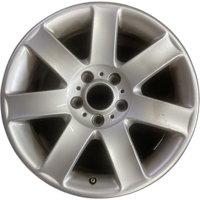 17" BMW 320i 01-05 , 17x8 , 7 spoke, exposed lug nuts, flat spoke Original OEM - Front View