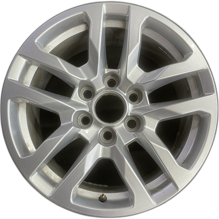 18" SIERRA 1500 PICKUP 19 , 18x8.5, 10 spoke, silver Original OEM Wheel Rim - Front View