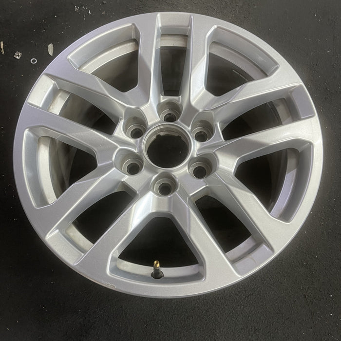 18" SIERRA 1500 PICKUP 19 , 18x8.5, 10 spoke, silver Original OEM Wheel Rim - Side Profile