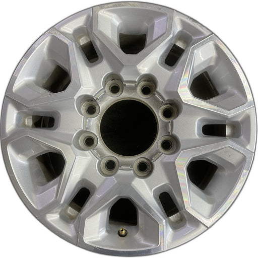 18" SILVERADO 2500 PICKUP 21-24 18x8, aluminum, machined face with silver - Front View