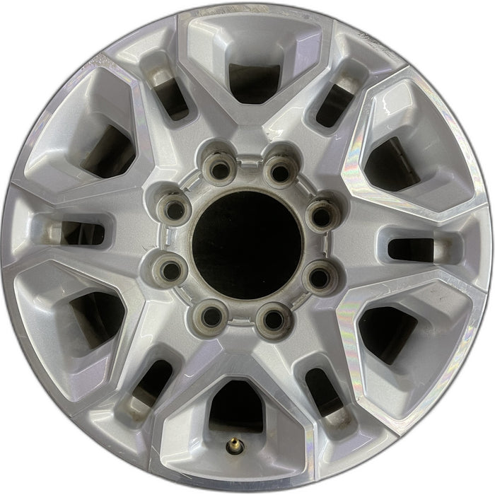 18" SILVERADO 2500 PICKUP 21-24 18x8, aluminum, machined face with silver - Front View