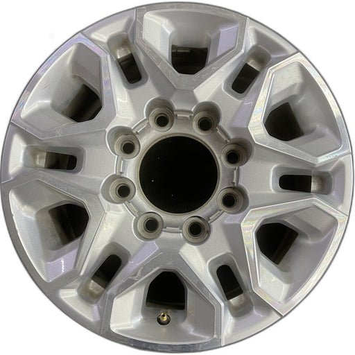 18" SILVERADO 2500 PICKUP 21-24 18x8, aluminum, machined face with silver - Front View