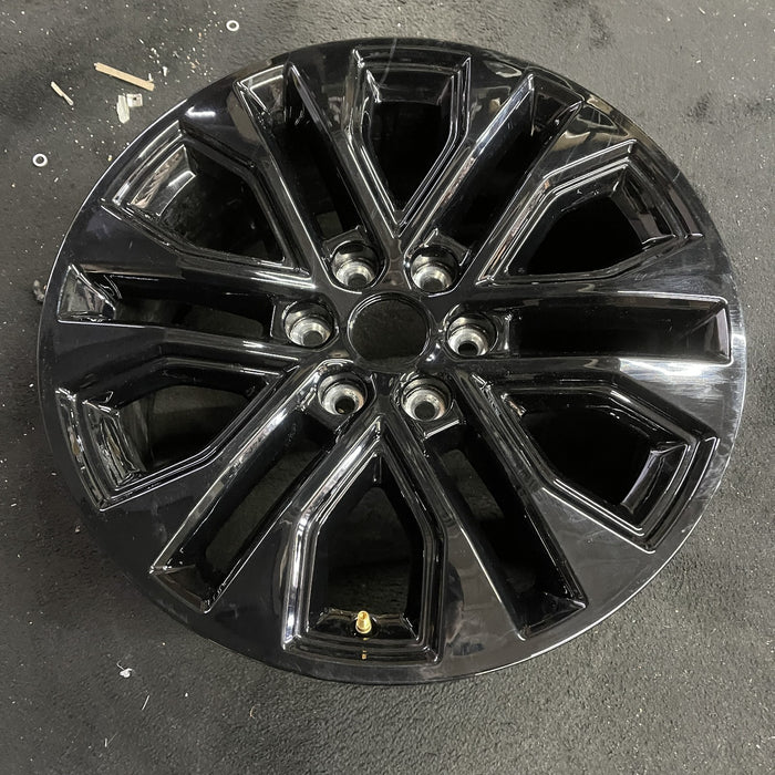 20" FORD F150 PICKUP 24 20x8.5, , split spoke, , chrome Original OEM Wheel Rim - Side Profile
