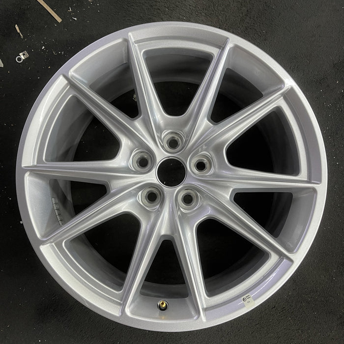 19" MUSTANG 24 19x8.5, , V spoke Original OEM Wheel Rim - Angle View