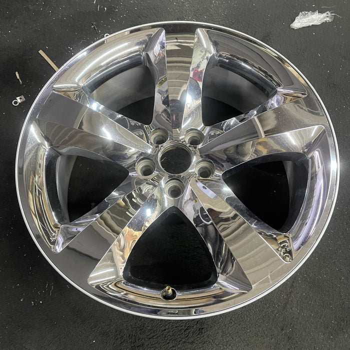 20" CHALLENGER 11-12 20x8, , chrome clad, lug nut centered between spokes - Side Profile