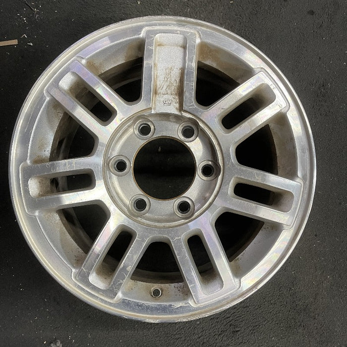 16" HUMMER H3 06 16x7.5 7 double spoke satin machined finish Original OEM Wheel - Front View