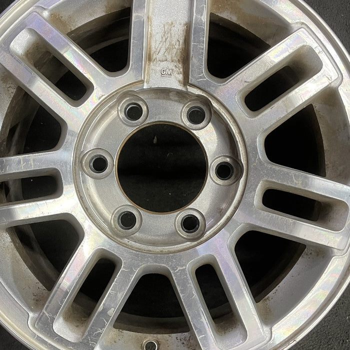 16" HUMMER H3 06 16x7.5 7 double spoke satin machined finish Original OEM Wheel - Angle View