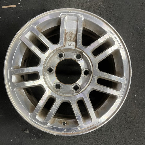 16" HUMMER H3 06 16x7.5 7 double spoke satin machined finish Original OEM Wheel - Front View