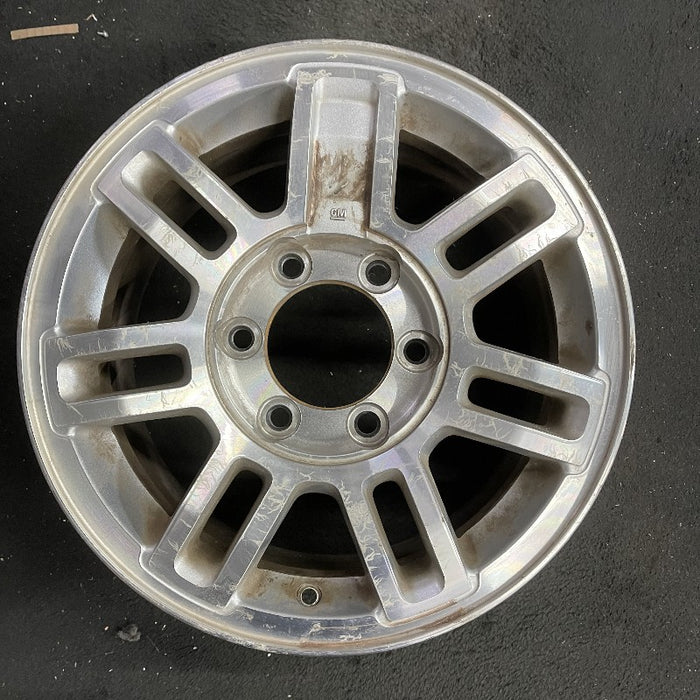 16" HUMMER H3 06 16x7.5 7 double spoke satin machined finish Original OEM Wheel - Front View