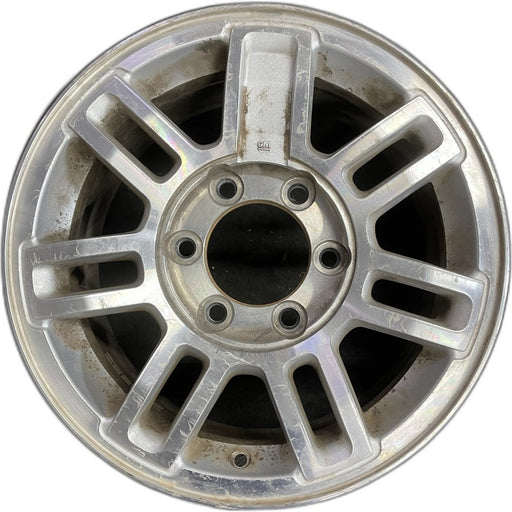 16" HUMMER H3 06 16x7.5 7 double spoke satin machined finish Original OEM Wheel - Front View