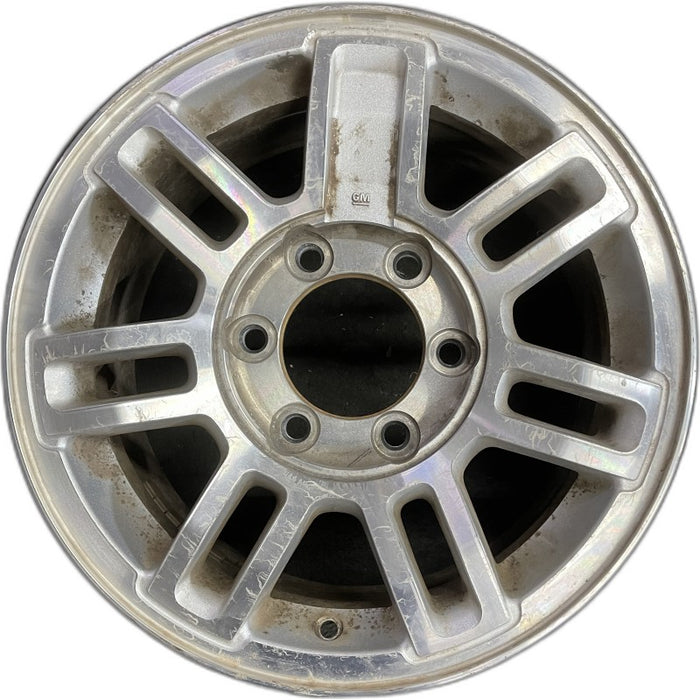 16" HUMMER H3 06 16x7.5 7 double spoke satin machined finish Original OEM Wheel - Front View