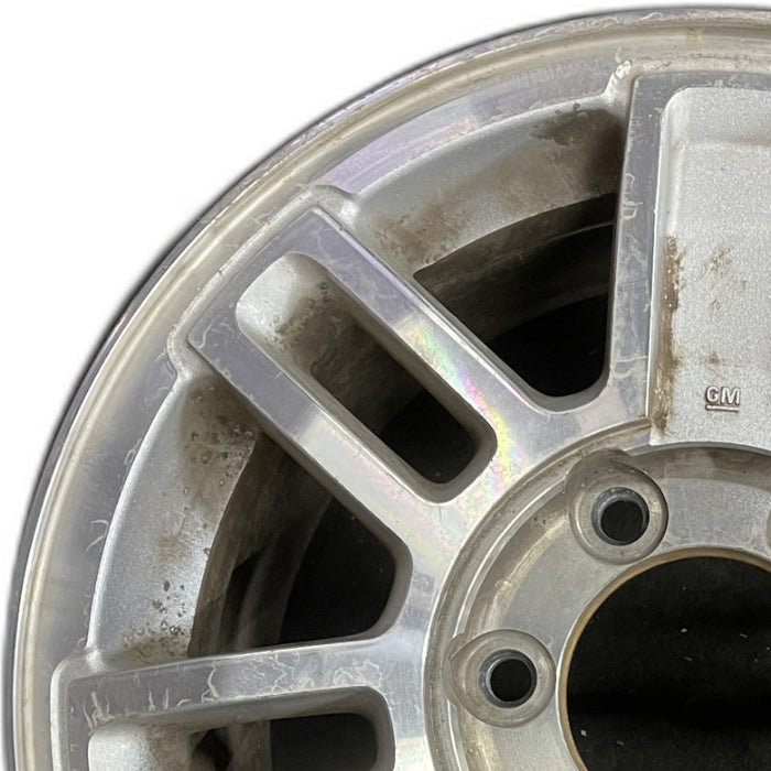 16" HUMMER H3 06 16x7.5 7 double spoke satin machined finish Original OEM Wheel - Angle View