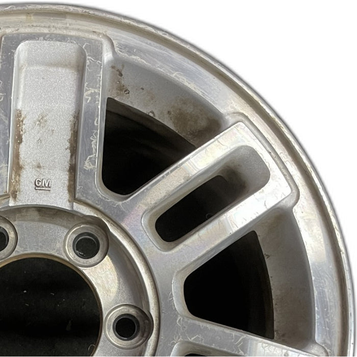 16" HUMMER H3 06 16x7.5 7 double spoke satin machined finish Original OEM Wheel - Side Profile