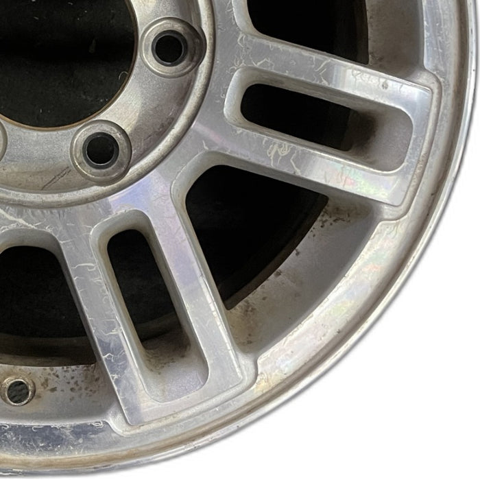 16" HUMMER H3 06 16x7.5 7 double spoke satin machined finish Original OEM Wheel - Close-Up Detail