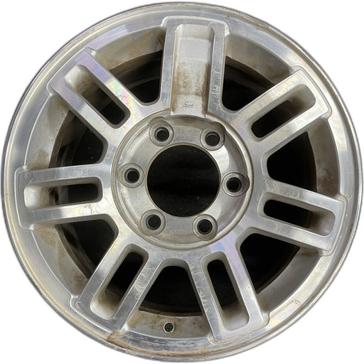 16" HUMMER H3 06 16x7.5 7 double spoke satin machined finish Original OEM Wheel - Front View