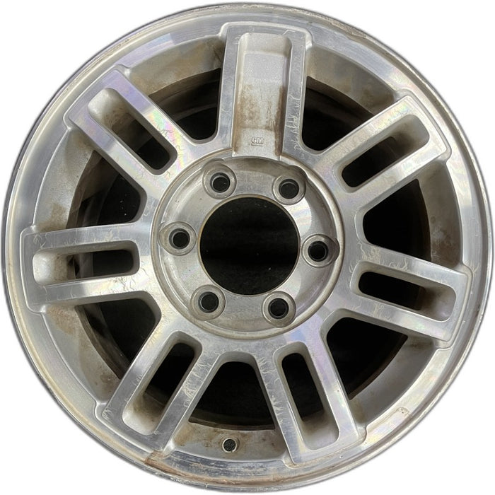 16" HUMMER H3 06 16x7.5 7 double spoke satin machined finish Original OEM Wheel - Front View