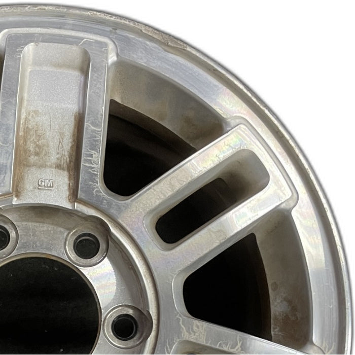 16" HUMMER H3 06 16x7.5 7 double spoke satin machined finish Original OEM Wheel - Side Profile