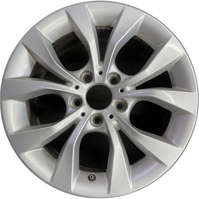 17" BMW X1 12-15 17x7.5, alloy, 5 spoke, V spoke, flat spoke edge Original OEM - Front View