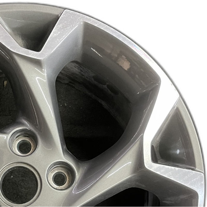 17" TRAX 24 17x7.5 gray opt Q7D Original OEM Wheel Rim - Side Profile