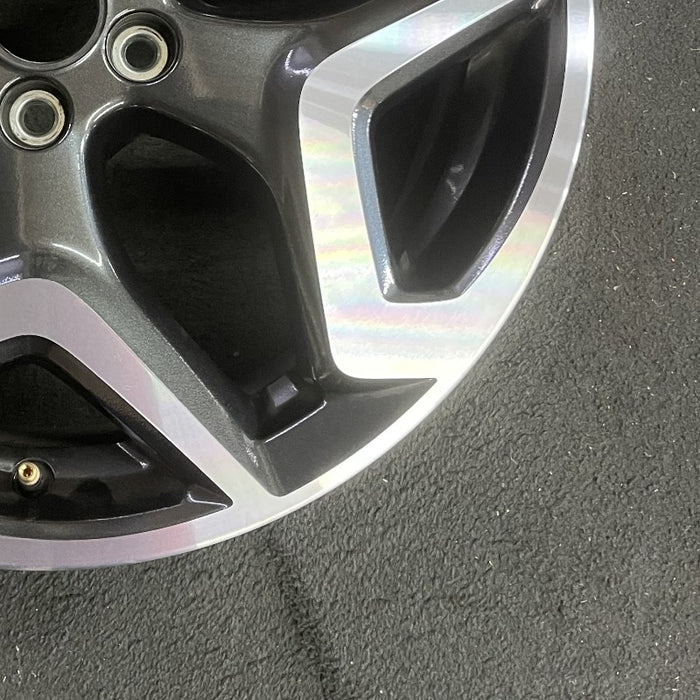 18" XV CROSSTREK 18 18x7 alloy w/machined face Limited dark gray Original OEM - Back View