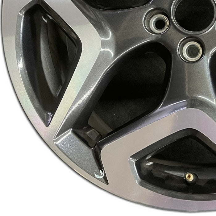 18" XV CROSSTREK 18 18x7 alloy w/machined face Limited dark gray Original OEM - Back View