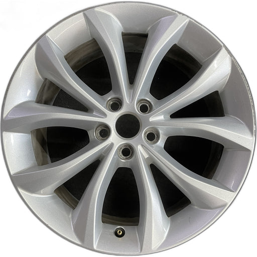 18" XF 17-19 18x8 , 5 V spoke Original OEM Wheel Rim - Front View