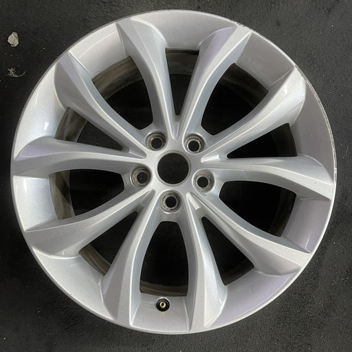 18" XF 17-19 18x8 , 5 V spoke Original OEM Wheel Rim - Angle View