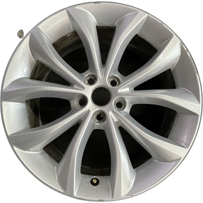 18" XF 17-19 18x8 , 5 V spoke Original OEM Wheel Rim - Front View