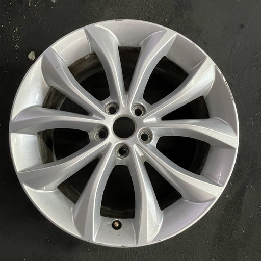 18" XF 17-19 18x8 , 5 V spoke Original OEM Wheel Rim - Angle View