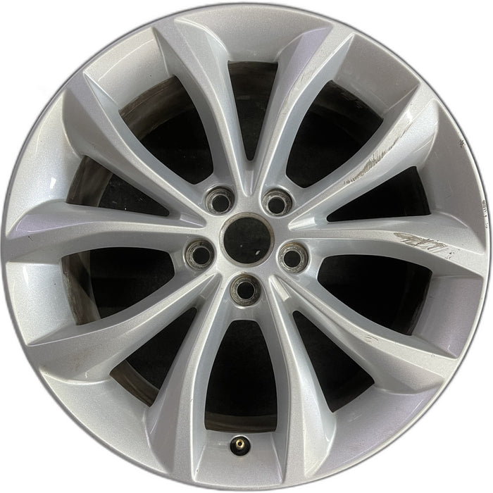 18" XF 17-19 18x8 , 5 V spoke Original OEM Wheel Rim - Front View